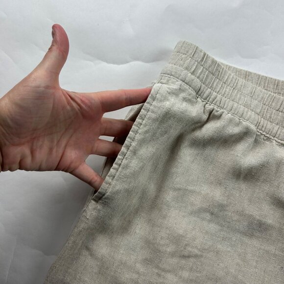 Old Navy Flax Linen Blend High Rise Straight Leg Lounge Pant L - Picture 3 of 7